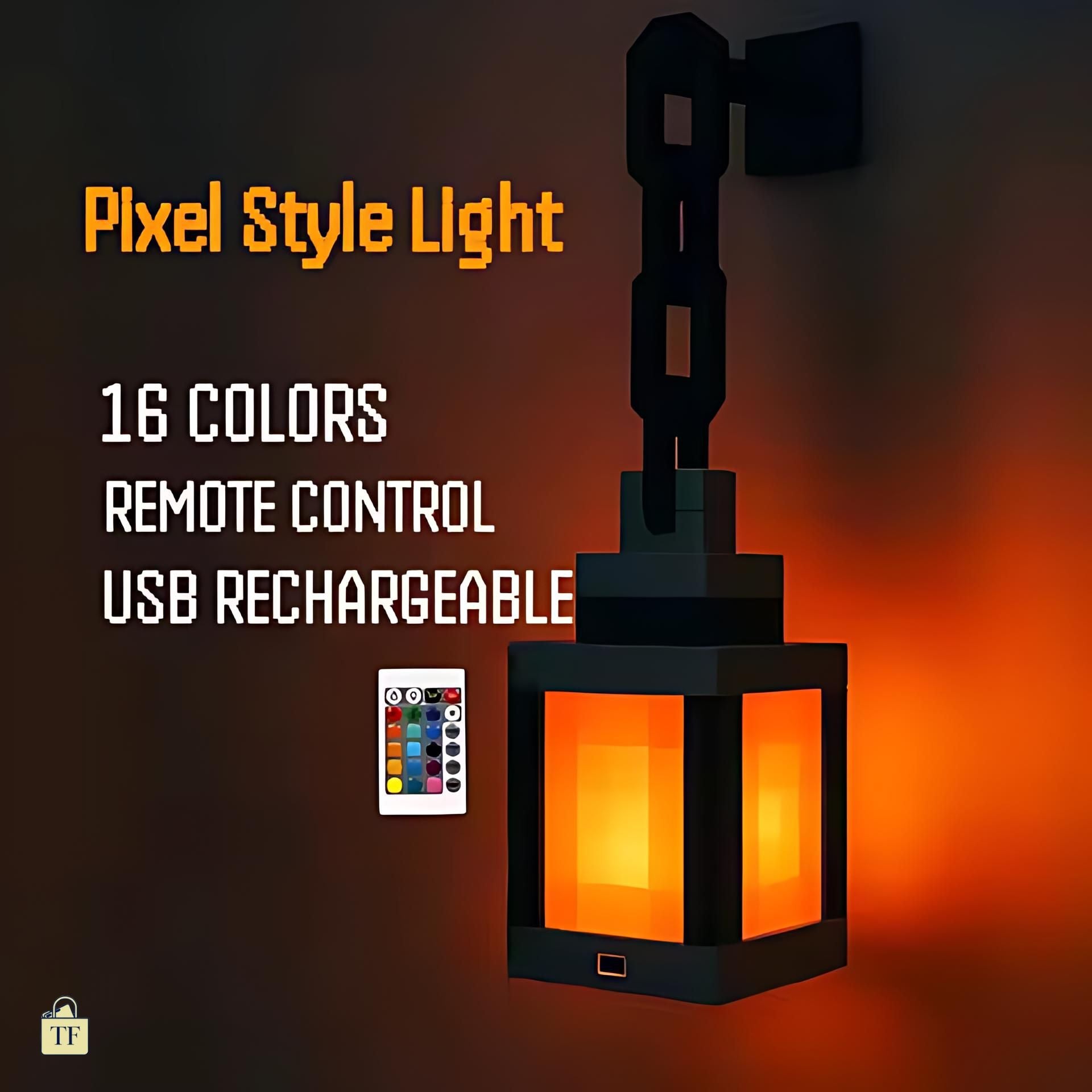 TrueFlow Pixel Lantern - 16-Color Portable Block Glow