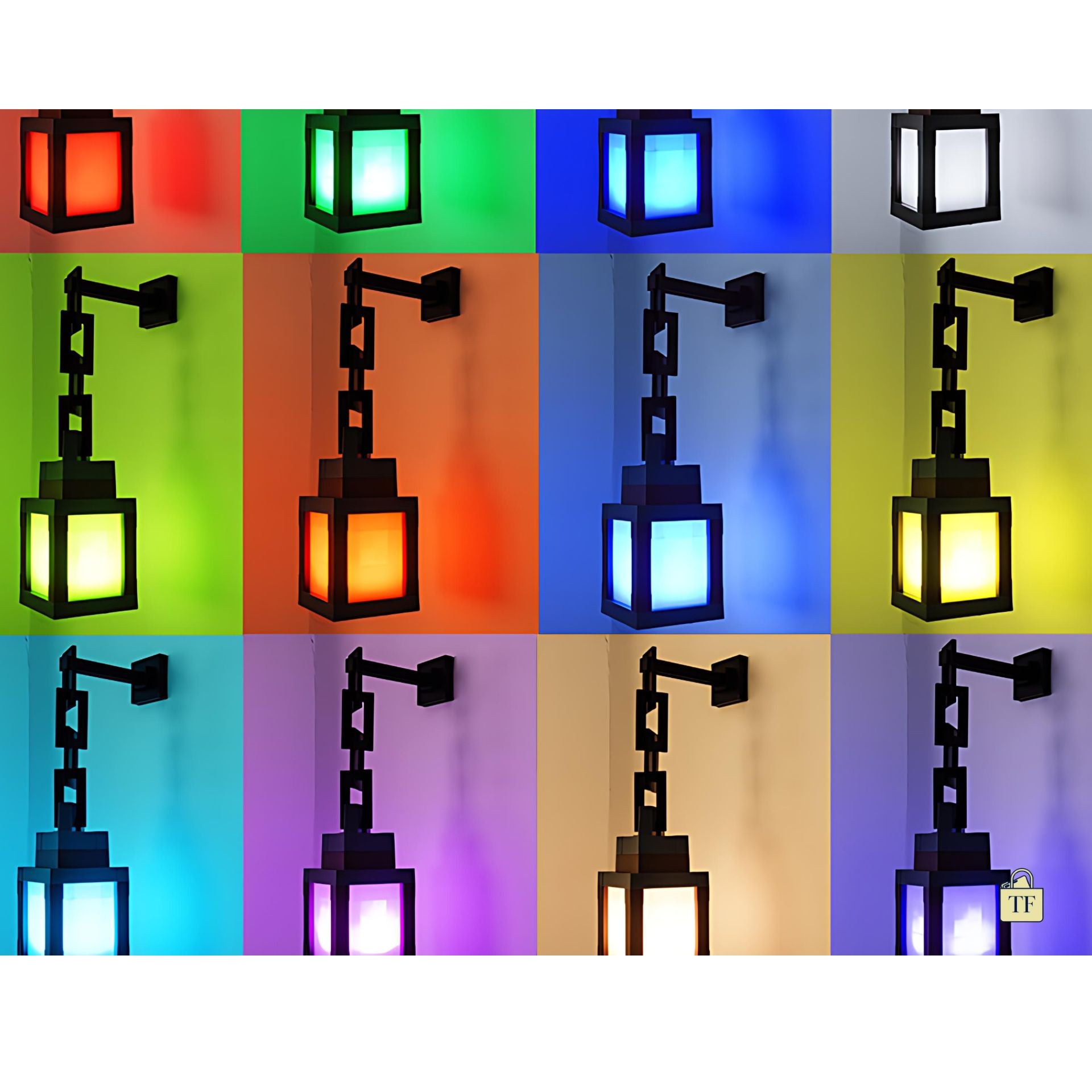 TrueFlow Pixel Lantern - 16-Color Portable Block Glow