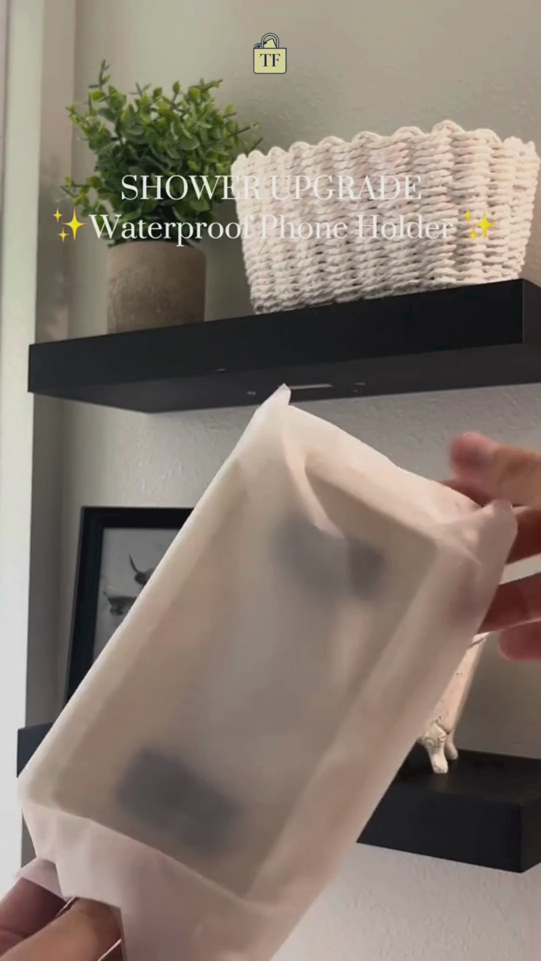 Unpacking video of TrueFlow ShowerPod - 480° Rotating Waterproof Speaker Holder (4-7" Phones)